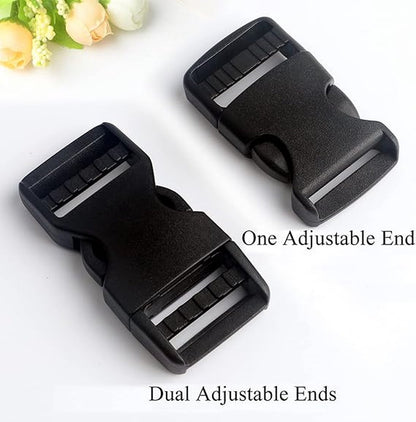 Buckles and closures - 20mm snap buckle - Black plastic - 4 pieces - Image 3
