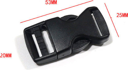Buckles and closures - 20mm snap buckle - Black plastic - 4 pieces - Image 5