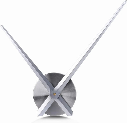 Quartz Clock - Buy and Replace New Loose Clockwork - High Torque - Long Hands Clockwork - With 12cm Disc - Silver - Metal - Hour Hand Replacement Clockwork - For Living Room Decoration, Art Decoration, Office, Bedroom