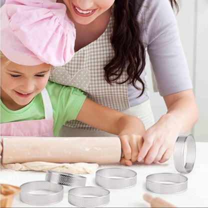 Cake ring - 6 pieces - Ø 8 cm*2 cm*0.8 mm - Stainless steel - Cake tin - Cake mould - Mousse cake mould - For baking muffins, cakes, cookies - Image 4