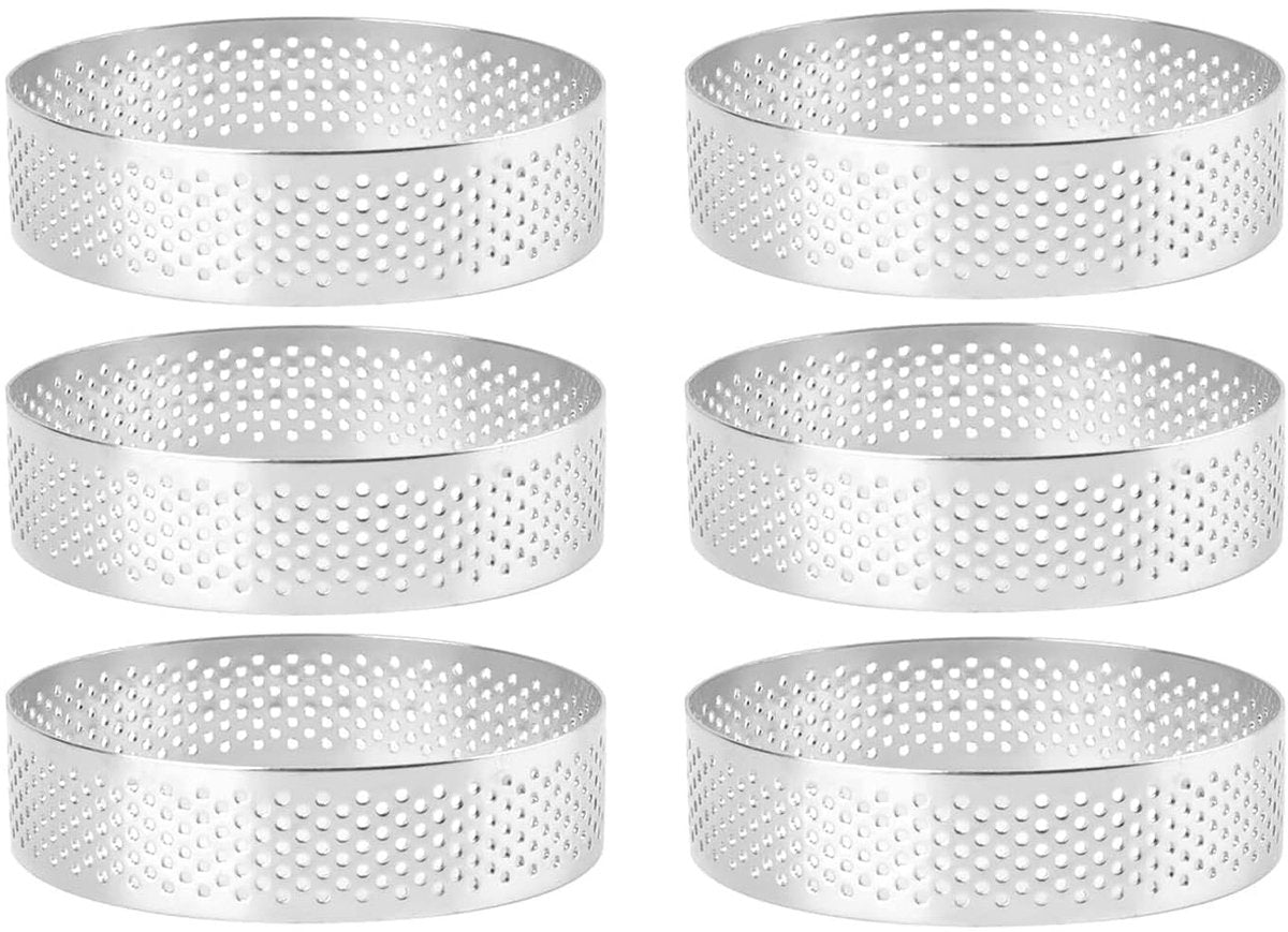 Cake ring - 6 pieces - Ø 8 cm*2 cm*0.8 mm - Stainless steel - Cake tin - Cake mould - Mousse cake mould - For baking muffins, cakes, cookies - Image 9