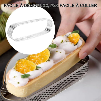Cake ring - 6 pieces - 0.8mm*13X4.5cm - Stainless steel - Cake tin - Cake tin - Mousse cake tin - Baking tin - For baking muffins, cakes, cookies - Image 4