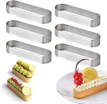 Cake ring - 6 pieces - 0.8mm*13X4.5cm - Stainless steel - Cake tin - Cake tin - Mousse cake tin - Baking tin - For baking muffins, cakes, cookies - Image 6