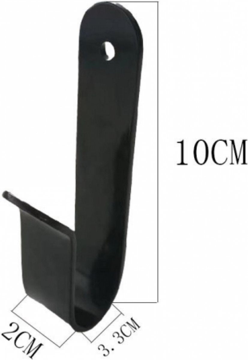 2 pieces - snowboard wall mount - skateboard wall mount - with screws - skateboard, wall mounting, display rack for skateboards, surfboards or longboards - storage hooks - black - stainless steel - hanging - 10*2*3.3cm - Image 3