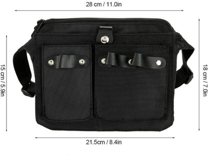 Hairdresser's Bag - Hairdresser's Belt Bag - Hairdresser's Scissor Bag - Canvas - 34*18 cm - For combs, clips - Black - Image 5
