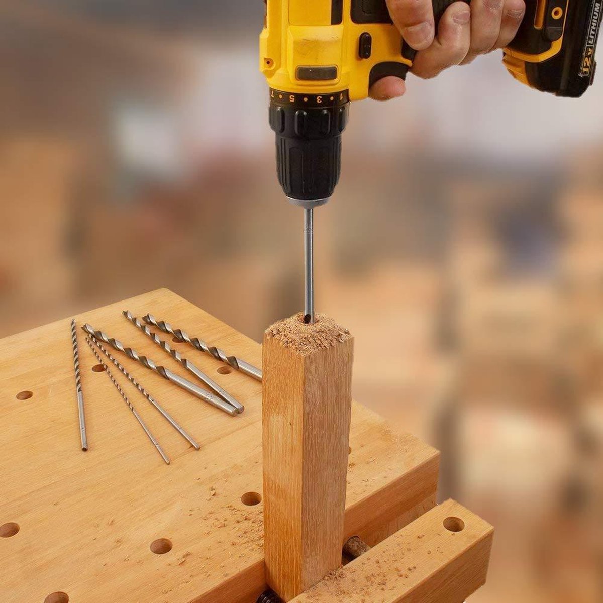 8 pieces twist drills HSS long wood twist drill set - diameters 4 mm 42 mm 45 mm 5 mm 52 mm 6 mm 8 mm 10 mm - Image 7