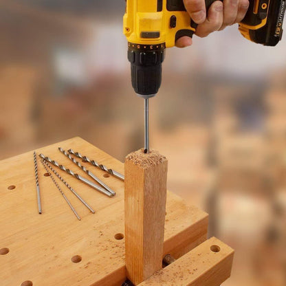8 pieces twist drills HSS long wood twist drill set - diameters 4 mm 42 mm 45 mm 5 mm 52 mm 6 mm 8 mm 10 mm - Image 7