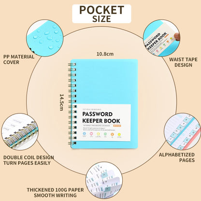 Password Book - Password Booklet - Password Booklet with Alphabet - Password Organizer - Password Notebook - A6 - Blue - Image 7