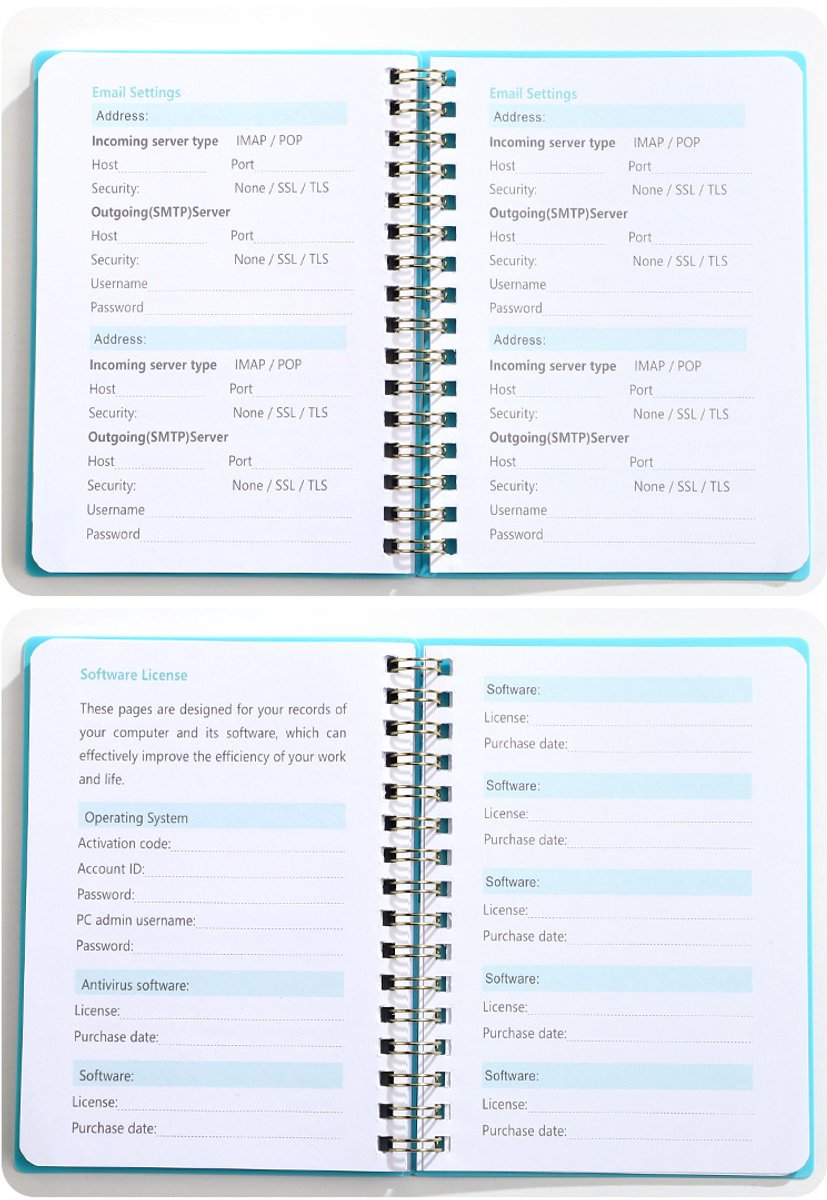 Password Book - Password Booklet - Password Booklet with Alphabet - Password Organizer - Password Notebook - A6 - Gray - Image 6
