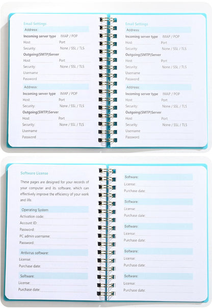 Password Book - Password Booklet - Password Booklet with Alphabet - Password Organizer - Password Notebook - A6 - Gray - Image 6