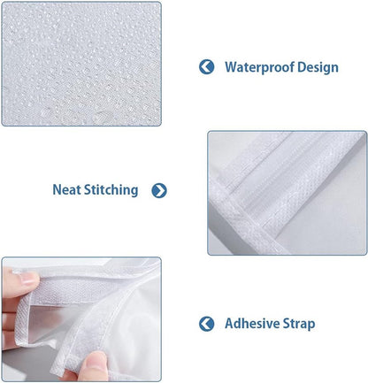 Garment Cover - Clothes Hanging Protector - Clothes Storage Bag - Garment Bag - Hanging Storage Bag - Transparent - Waterproof - For Wardrobe and Clothes Rack - With Zipper - 50*100*120cm - PEVA - Image 2