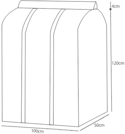 Garment Cover - Clothes Hanging Protector - Clothes Storage Bag - Garment Bag - Hanging Storage Bag - Transparent - Waterproof - For Wardrobe and Clothes Rack - With Zipper - 50*100*120cm - PEVA - Image 6