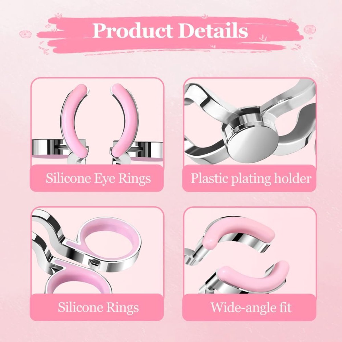 Contact Lens Wearing Aids - Eyelid Wear Aid - Contact Lens Inserter Remover - Contact Lens Eyelid Stretcher - Contact Lens Lens Aid - Lens Suction Cup - Contact Lens Holder - Silicone Soft - Pink - Image 2