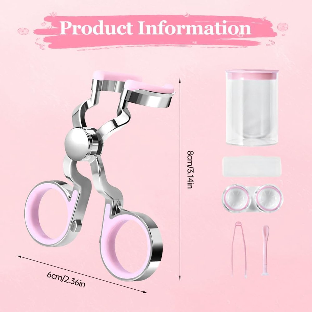 Contact Lens Wearing Aids - Eyelid Wear Aid - Contact Lens Inserter Remover - Contact Lens Eyelid Stretcher - Contact Lens Lens Aid - Lens Suction Cup - Contact Lens Holder - Silicone Soft - Pink - Image 5