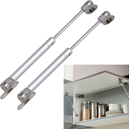 2 pieces - Gas Spring - Softclose Door Fitting - 120N - Zinc Alloy - Silver - Telescopic Cabinet Door Gas Spring - Hydraulic Support - Door Lift Damper for Cabinet Door or Flap - Image 3