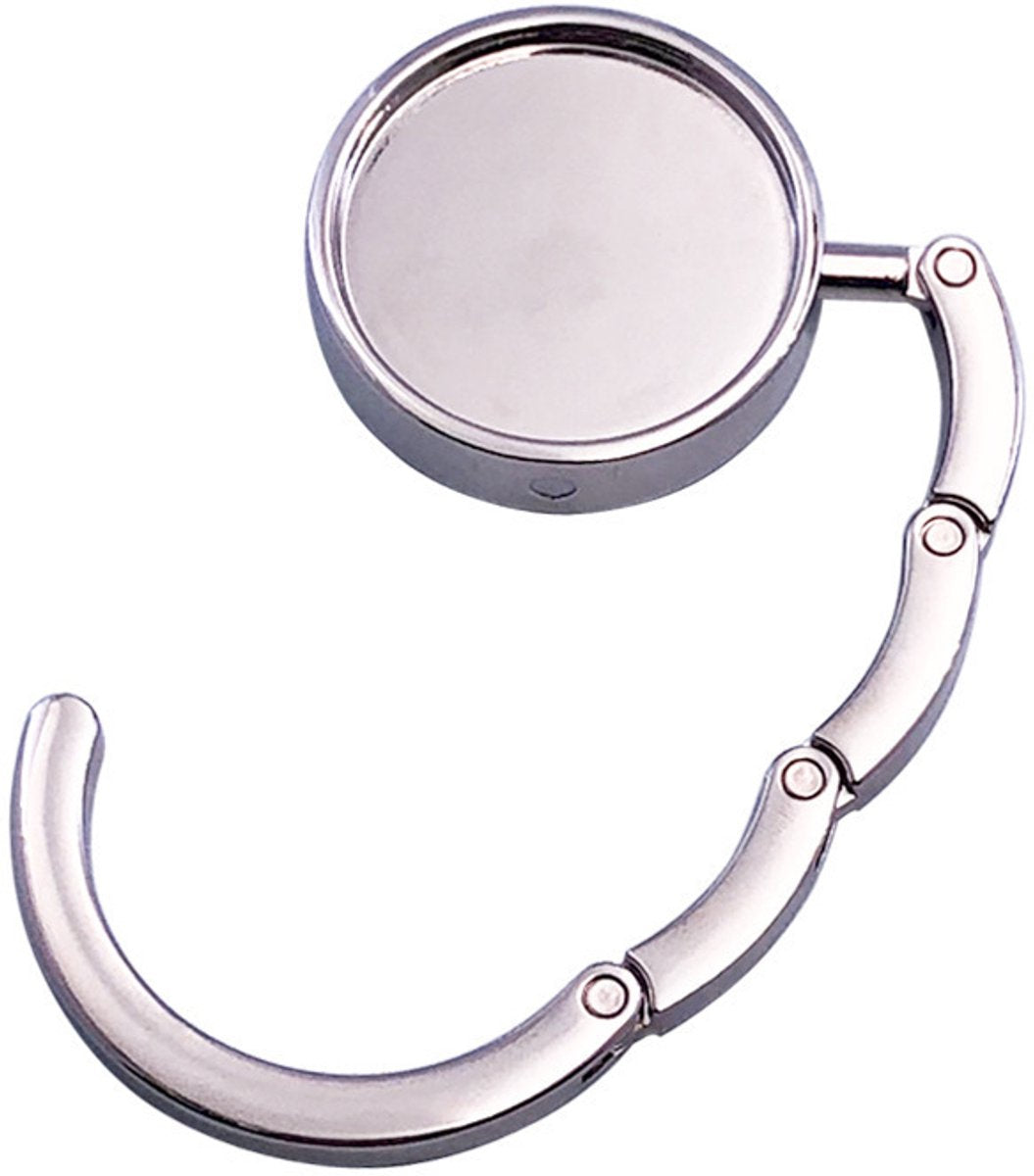 3 pieces - Bag hook - Hook for bags and backpacks - Bag hanger - Bag hooks - Bag hooks - Bag hook - Bag hook table - Bag hanger on the table - Silver - Foldable - Zinc alloy - 9.3 * 4.9 cm - for handbag, school bag, headphones, etc. - Image 4