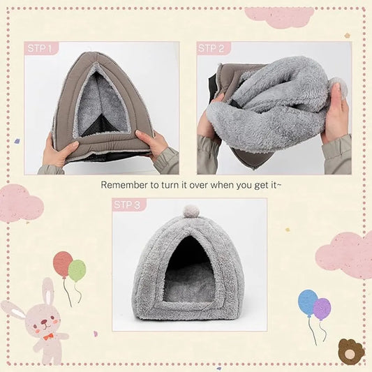 Rabbit hutch - Gray - 1 piece - 34*34*36cm - For rabbit guinea pig ferret - Rabbit hutches - For indoor use - Rodent cage - Rodent house - Image 5