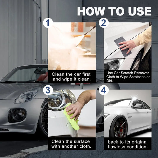6 Pieces - Car Paint Scratch Remover Scratch Repair Cloth - Nano Scratch Cloth Clean Tool Repair Polishing Cloth - For Cars - Image 8