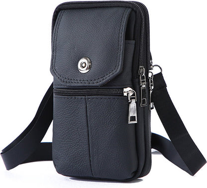 Belt Bag - with Shoulder Strap - Standing Belt Bag - Leather - Men - Belt Bag - Neck Bag - Belt Pouch - Men's Phone Bag - Men's Shoulder Bag - Gift - 19*10*4cm - Shoulder Bag - Wallet - Cell Phone Pouch - Bag