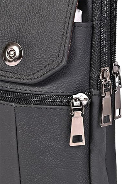 Belt Bag - with Shoulder Strap - Standing Belt Bag - Leather - Men - Belt Bag - Neck Bag - Belt Pouch - Men's Phone Bag - Men's Shoulder Bag - Gift - 19*10*4cm - Shoulder Bag - Wallet - Cell Phone Pouch - Bag - Image 4