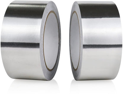 2 pcs - Aluminum adhesive tape - Aluminum foil tape - sealing tape - aluminum foil - insulation tape - Aluminum tape - heat resistant - waterproof - 5cm x 5m - for kitchen, bathroom, electrician, metal surface