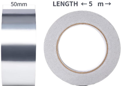 2 pcs - Aluminum adhesive tape - Aluminum foil tape - sealing tape - aluminum foil - insulation tape - Aluminum tape - heat resistant - waterproof - 5cm x 5m - for kitchen, bathroom, electrician, metal surface - Image 5