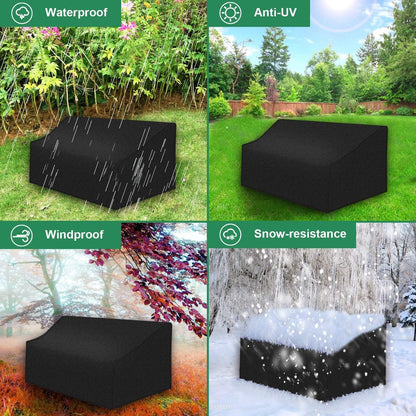 Garden Bench Cover - Garden Bench Cover - Garden Bench Cover - Garden Furniture Cover - Waterproof - 210D Oxford Cloth - Black - 224*83*84cm - Image 5