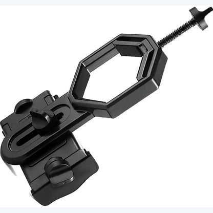 Universal Phone Holder for Telescope - For Eyepiece Diameter Ø 2.5 - 4.8cm - Mobile Phone Adapter Mount - Clip-on Design - For Spotter's Binoculars / Telescope - Adjustable - Black - ABS and Aluminum Alloy - Image 2
