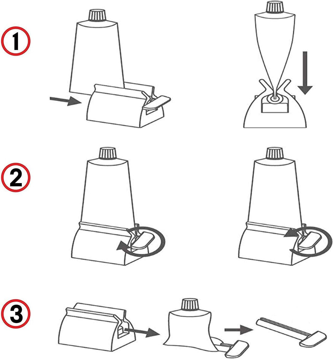 Stainless steel tube squeezer - Tube squeezer for toothpaste and cosmetics - 2 pieces - Image 7