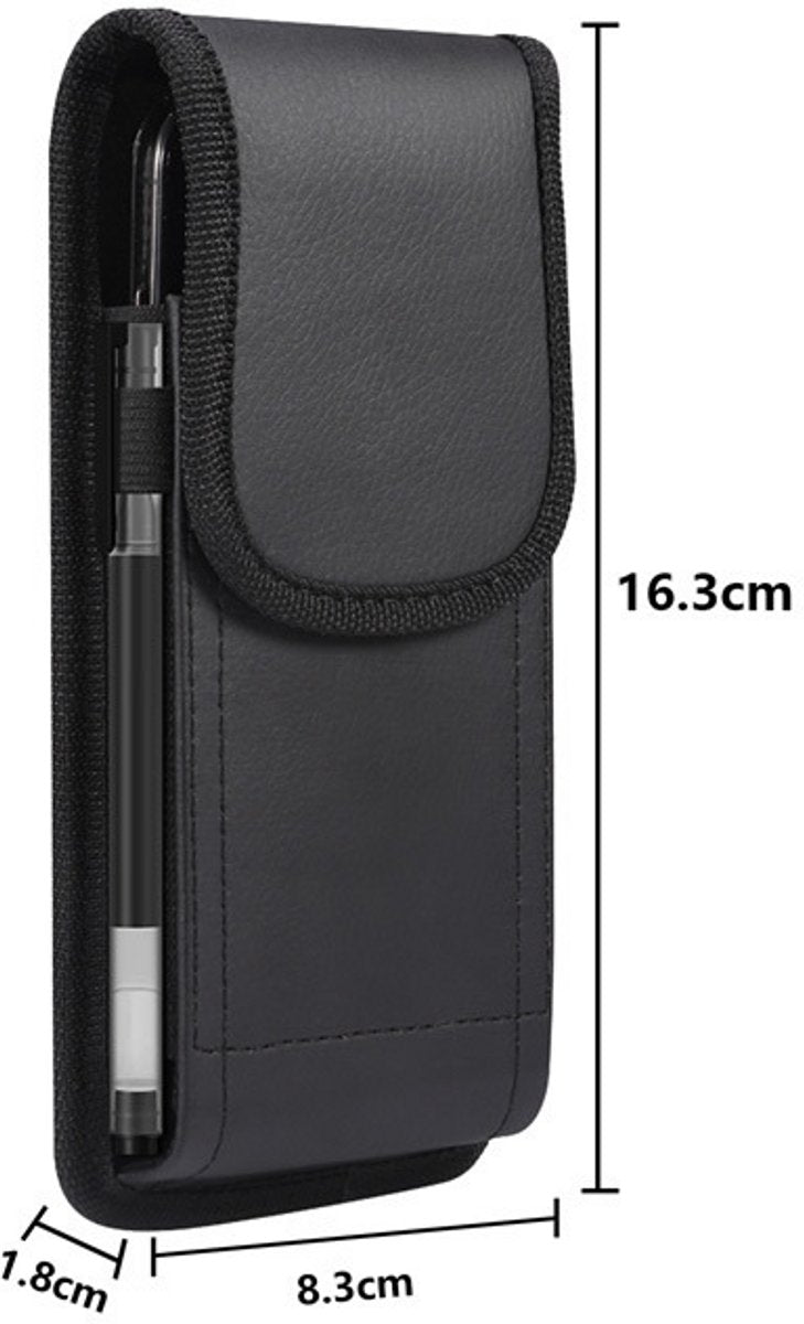 Phone Bag - Phone Holder Belt Men - Belt Clip - For Mobile Phones 6.2-6.5 Inches - Waist Bag - Outdoor Belt Bag - Survival Bag - Black - Image 4