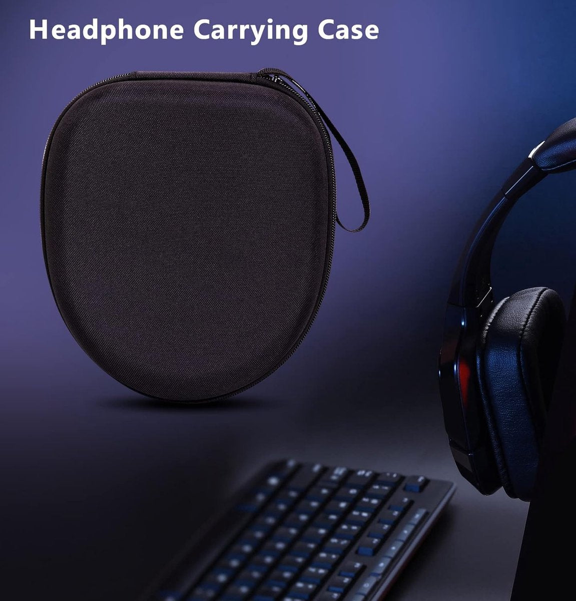 Headphone Case - Hard Protective Case - On-ear / Over-ear - For most brands / Bluetooth / HIFI / Wired headphones / Gaming headset - Headphone Case - Protective Case - Carrying Bag - Waterproof - Shockproof - Earphones Storage Case - High quality! - Image 5