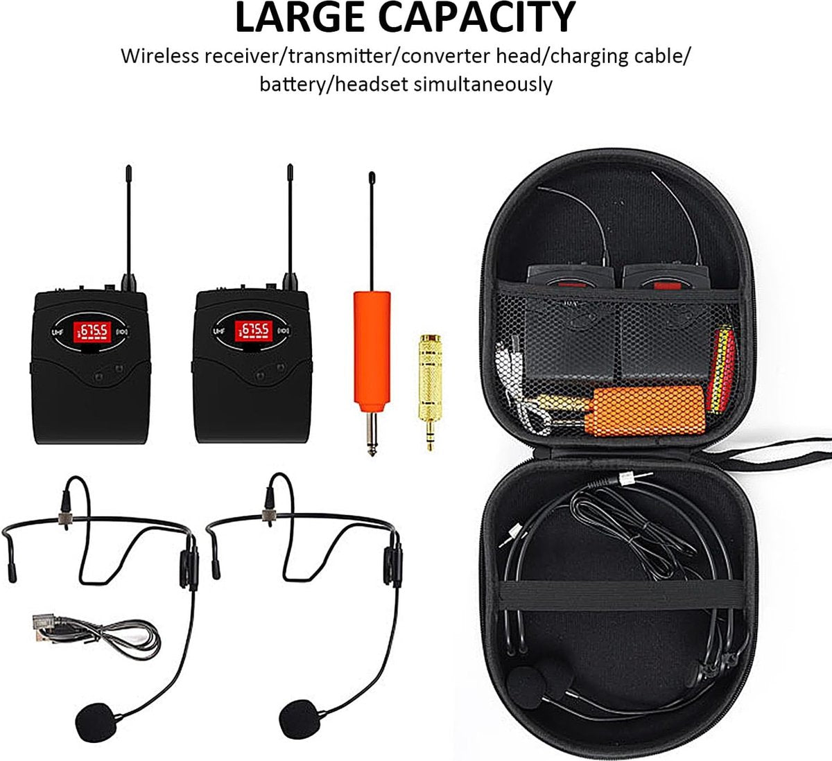 Headphone Case - Hard Protective Case - On-ear / Over-ear - For most brands / Bluetooth / HIFI / Wired headphones / Gaming headset - Headphone Case - Protective Case - Carrying Bag - Waterproof - Shockproof - Earphones Storage Case - High quality! - Image 7