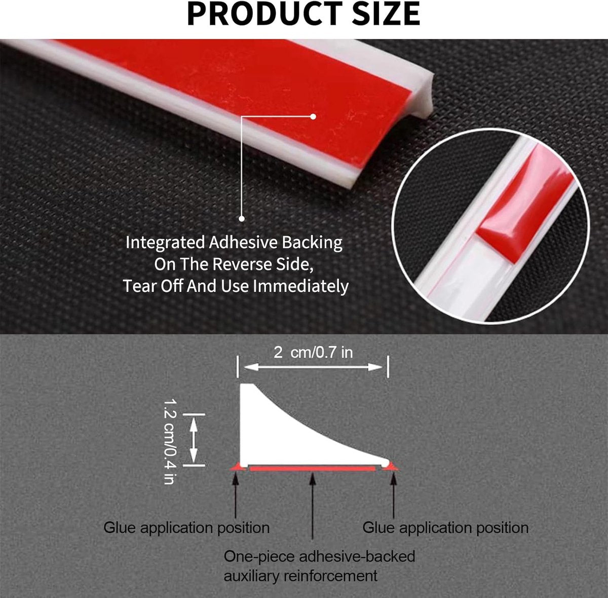 Shower thresholds - 2 meters - Anti-water strip - Foldable shower water dam - dry and wet separation - black - Sanitary Water Stopper - TPE - shower threshold water stop barrier and retention system and keeps water within the threshold - Image 6