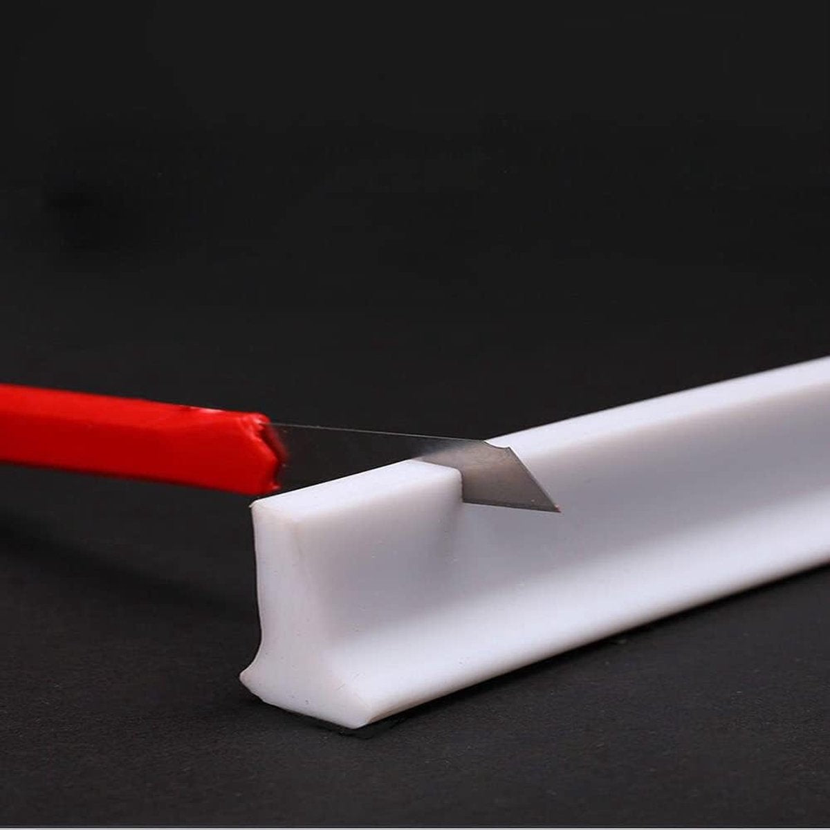 Shower Water Stopper - 1 m - T-type Shower Strip - Water Stopper - Self-Adhesive Sealant Edge - Sanitary Water Stopper - for kitchen and bathroom, shower screen, shower threshold, bathtub water dam, countertop edge trim - Image 3