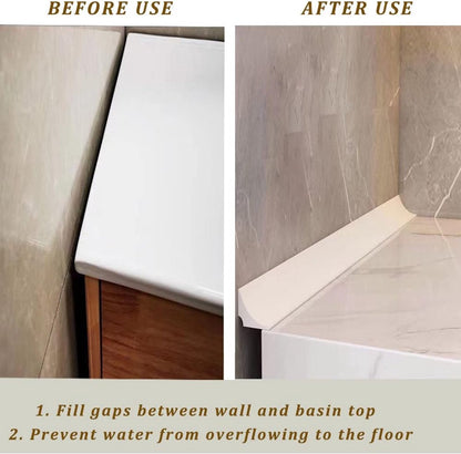 Shower Water Stopper - 1 m - T-type Shower Strip - Water Stopper - Self-Adhesive Sealant Edge - Sanitary Water Stopper - for kitchen and bathroom, shower screen, shower threshold, bathtub water dam, countertop edge trim - Image 6
