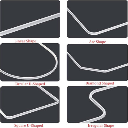 Shower Water Stopper - 1 m - T-type Shower Strip - Water Stopper - Self-Adhesive Sealant Edge - Sanitary Water Stopper - for kitchen and bathroom, shower screen, shower threshold, bathtub water dam, countertop edge trim - Image 7