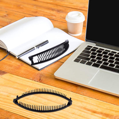 Hair Clip - 3 Pieces - Hair Clip - Hair Clip - Hairpin - Banana Clip - Hairpins Women - Double Comb Long Hair Clips - For Fine Thick Hair - Brown/Black/White - Image 2
