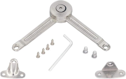 Flap hinge - 2 pieces - Stop hinge - Furniture hinge - Cabinet hinge - Overlay hinge - Flap supports - Lid support hinge - Zinc alloy - Silver - Nickel plated - With screws and Allen key - for kitchen, cabinet lift door - Image 3