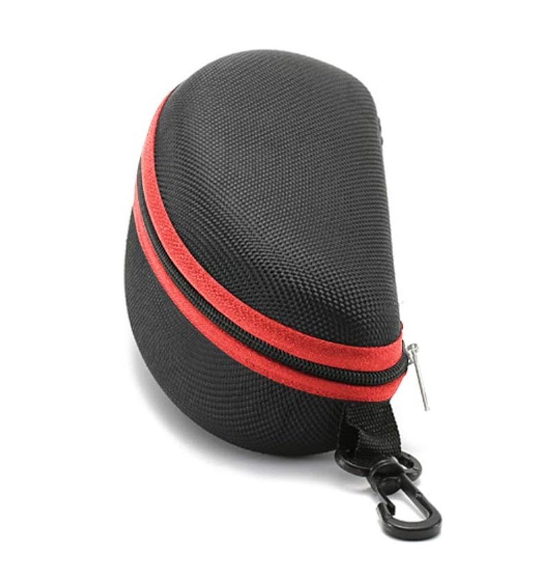 pieces - glasses case - glasses case - sunglasses accessories - Hard glasses case - sunglasses case - for women men - black/red - with plastic carabiner - Zipper - 17x8x6cm - EVA - wearable protection - Image 3