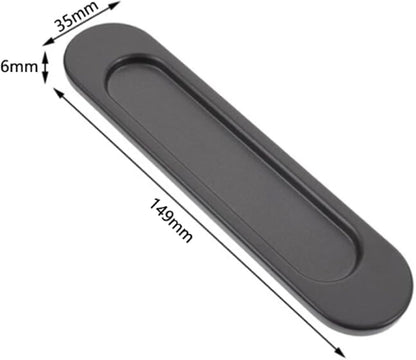 4 pieces - Sliding door handle - Sliding door handle - black - 149*35*6 mm - Furniture handle - Furniture handle - Door fitting - Furniture knob - Self-adhesive - metal - Image 4