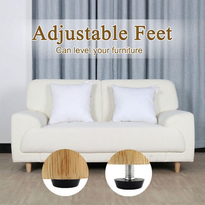 16 pieces Adjustable Furniture Feet - Leveling Pad Base Leg - Table Leg Chair - Adjustable Floor Protection - M6 x 10 x 20 mm - Leveling Leg - Furniture Coaster - Black / Silver - Plastic - Stainless Steel - Leveling Feet - Felt Pads - Floor Protectors -  - Image 5