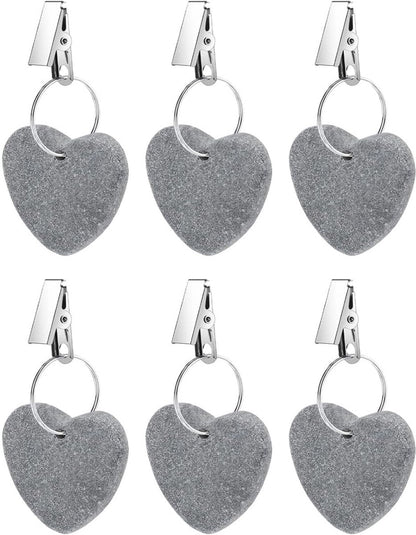 Table Weights - 6 pieces - Heavy Tablecloth Weights - Marble - Tablecloth Weights - Gray
