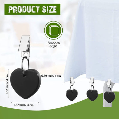 Table Weights - 6 pieces - Heavy Tablecloth Weights - Marble - Tablecloth Weights - Black - Image 5