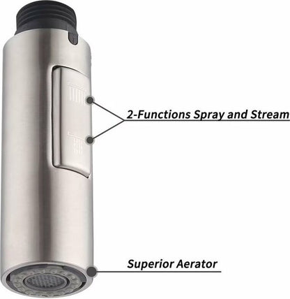 Faucet attachment - 2 functions - Faucet head - Washing dishes - Kitchen faucet - Water saving - Flexible faucet head - Extension rod - Faucet parts - Rotating faucet hose - Faucet nozzle - Sprayer - 1 piece - Image 2