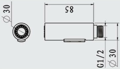 Faucet attachment - 2 functions - Faucet head - Washing dishes - Kitchen faucet - Water saving - Flexible faucet head - Extension rod - Faucet parts - Rotating faucet hose - Faucet nozzle - Sprayer - 1 piece - Image 3