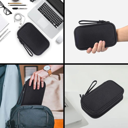 Bag Organizer - Electronics & Accessories Organizer Bag - Cable Organizer Bag - Storage Bag for Cables, Electronics and Accessories - Organizer - Black - 19.5*11*5.5cm - Polyester - Image 3