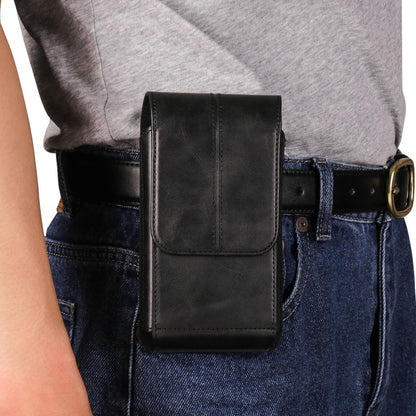 Phone Bag - Black - 15.5*8*2cm - PU Leather - For 6.1 Inch Mobile Phones - With Belt Clip - With Credit Card Slot - Phone Holder Belt Men - Waist Bag - Outdoor Belt Bag - Suitable for Hiking/Outdoor Sports - Image 4