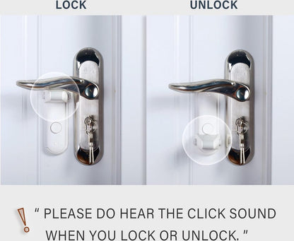 2 Pieces - Door lock - Door handle locks for childproof & pet-proof - Door handle locks for toddlers - Baby safety locks for toddlers - Image 4