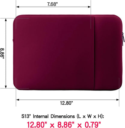 Laptop sleeve - 13 inch - 2-piece - Laptop bag - Suitable for 13 inch laptop - with extra case - Red - Image 2