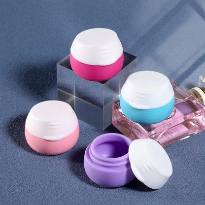 Travel Cosmetic Jars with Lids - Travel Cosmetic Containers - Pack of 4 - 20ml - Leakproof - Empty Makeup - with Sealed Lids - for Travel, Home & Outdoor - Silicone - Image 2